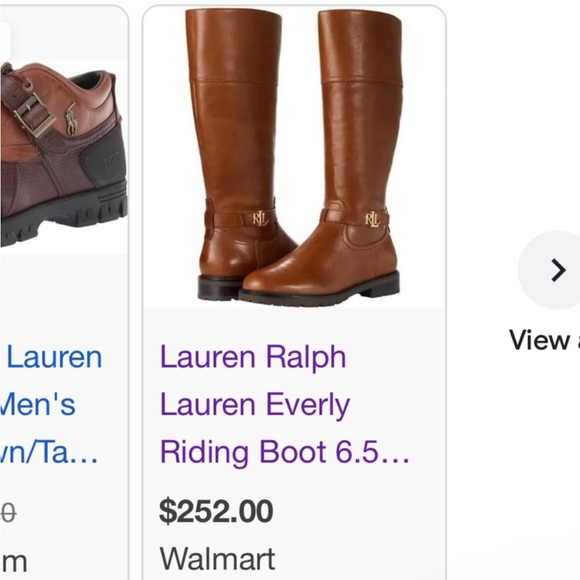 POLO BY RALPH LAUREN Everly Riding Boots size 6.5 Deep Saddle color - Picture 13 of 13